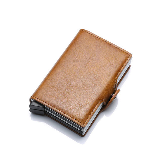 Metal Leather Card Holder
