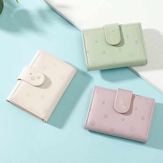 Fashion Small Paw Print Wallets Women